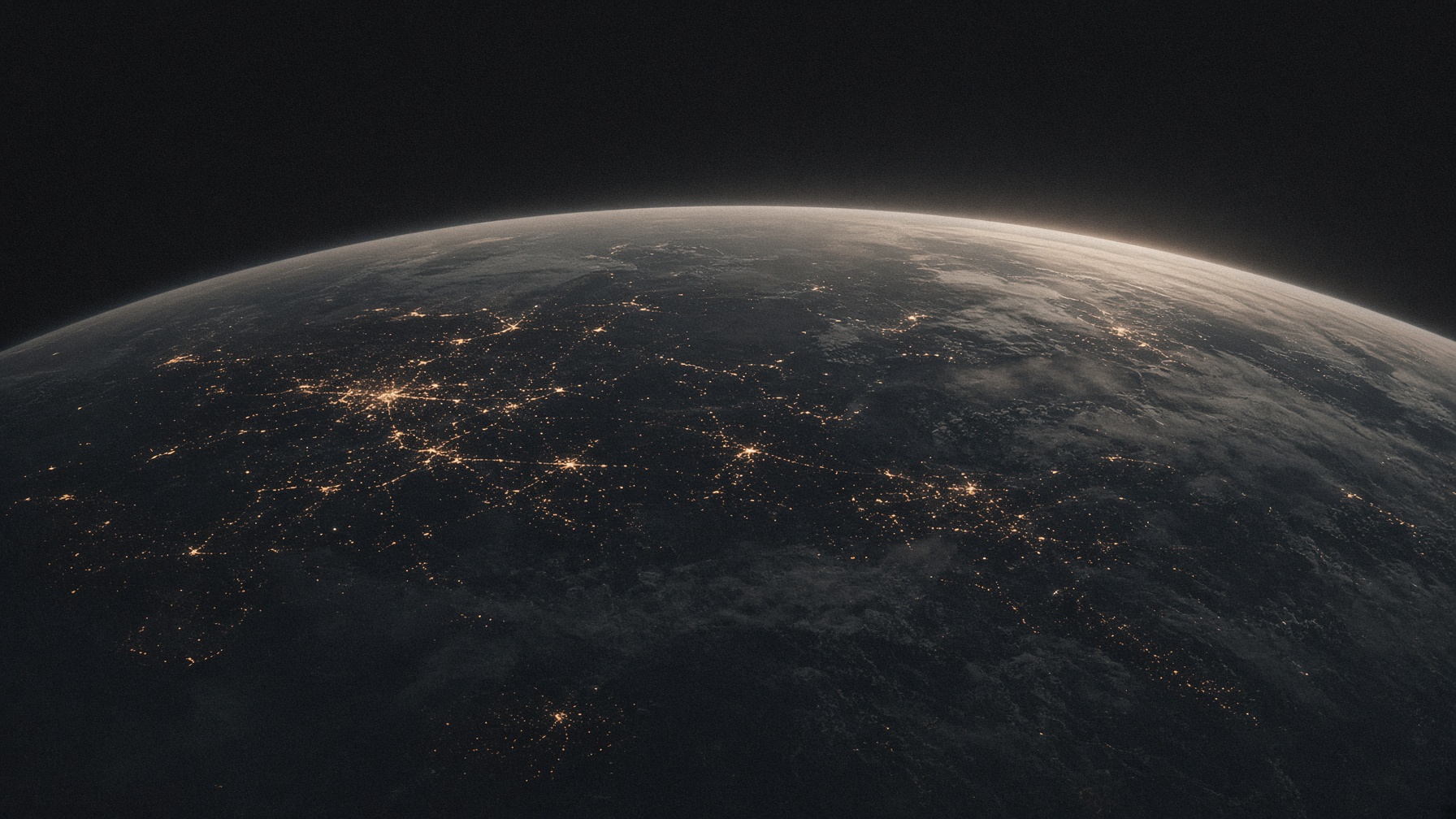 Earth at night from orbit